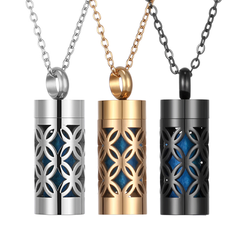 Diffuser Necklace Locket - Stainless Steel Aromatherapy Necklace Diffuser Pendant