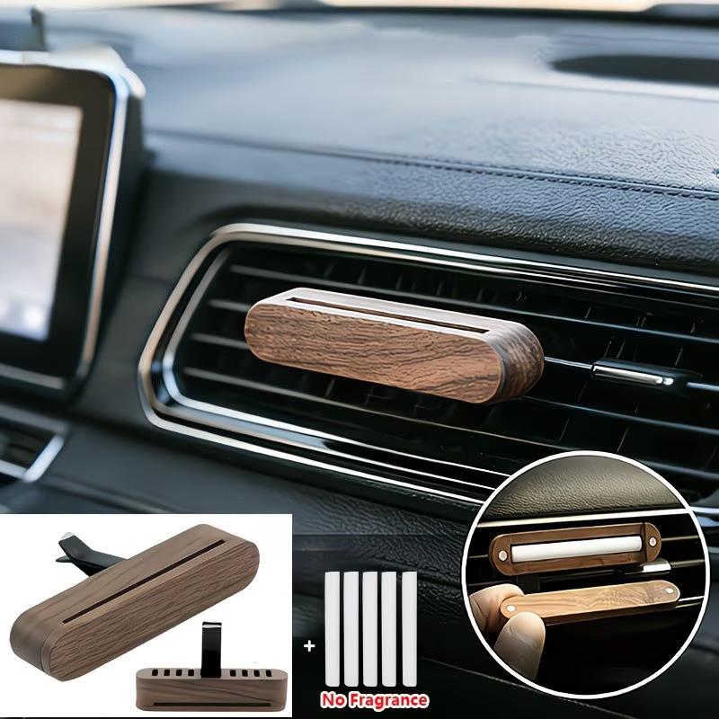 Home Fragrance Diffuser Refills - Refillable Wooden Car Air Vent Diffuser