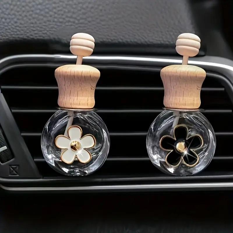 Car Vent Diffuser - 2pcs Car Fragrance Empty Glass Bottle