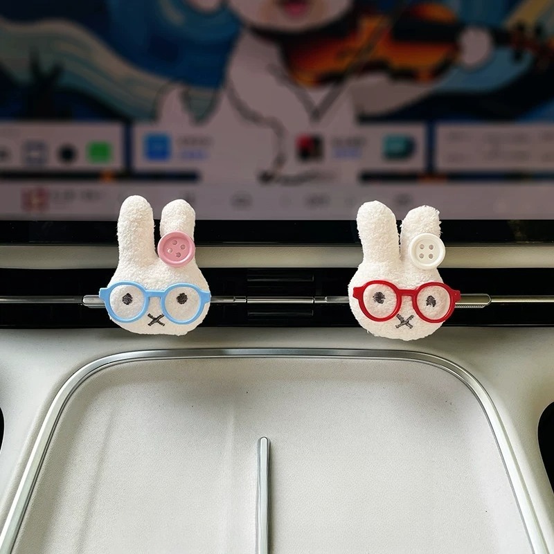 Car Vent Diffuser - Cute Rabbit with Glasses Car Air