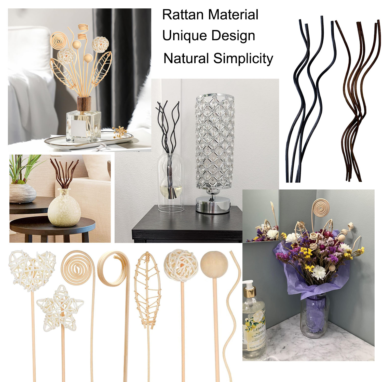 5/15Pcs Long Wavy Rattan Reed  - огляд і ціна Home Fragrance Diffuser Refills