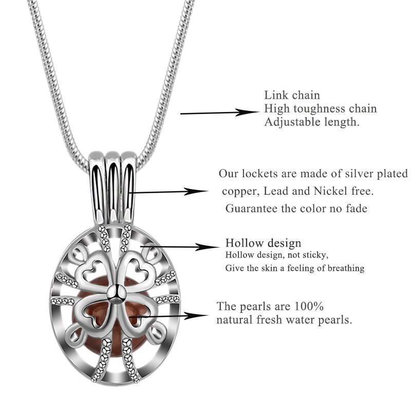 EUDORA Pearl Cage Silver Color - огляд і ціна Diffuser Necklace Locket