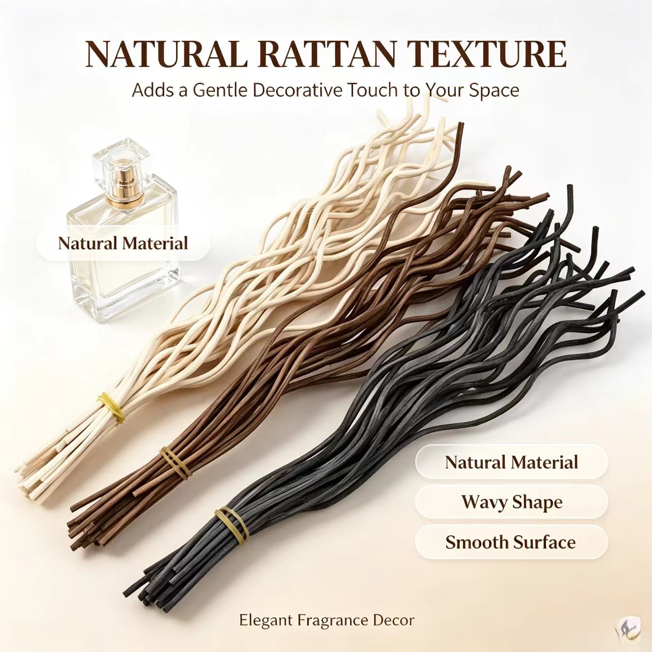 20Pcs Long Wavy Rattan Reed Di - огляд і ціна Home Fragrance Diffuser Sticks