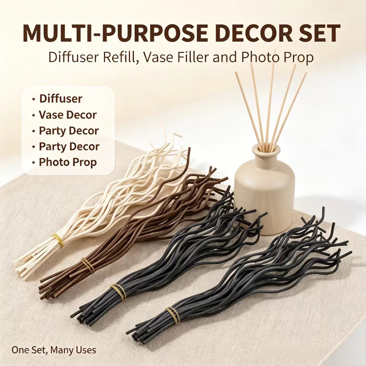 20Pcs Long Wavy Rattan Reed Di - огляд і ціна Home Fragrance Diffuser Sticks